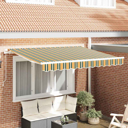 Awning Replacement Fabric Green and yellow 2.5 x 2 m Polyester