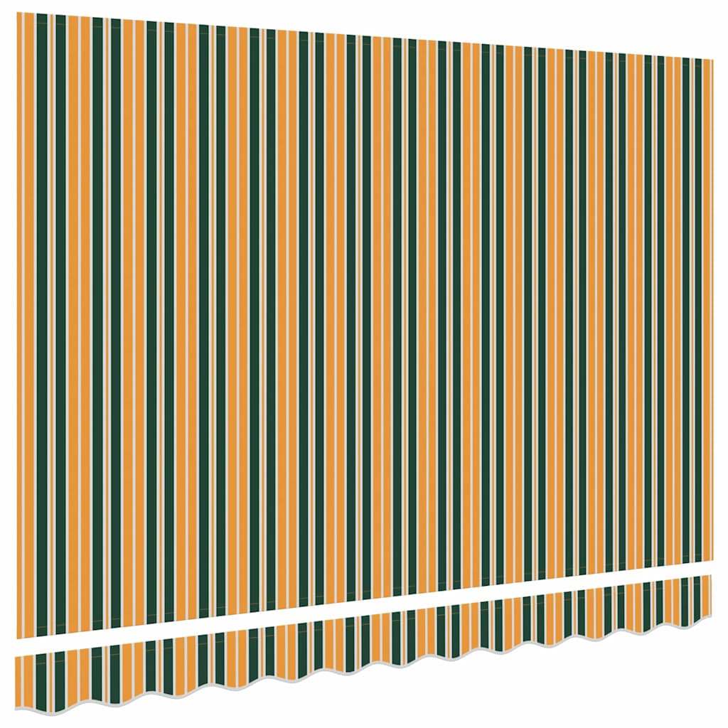 Awning Replacement Fabric Green and yellow 2.5 x 2 m Polyester