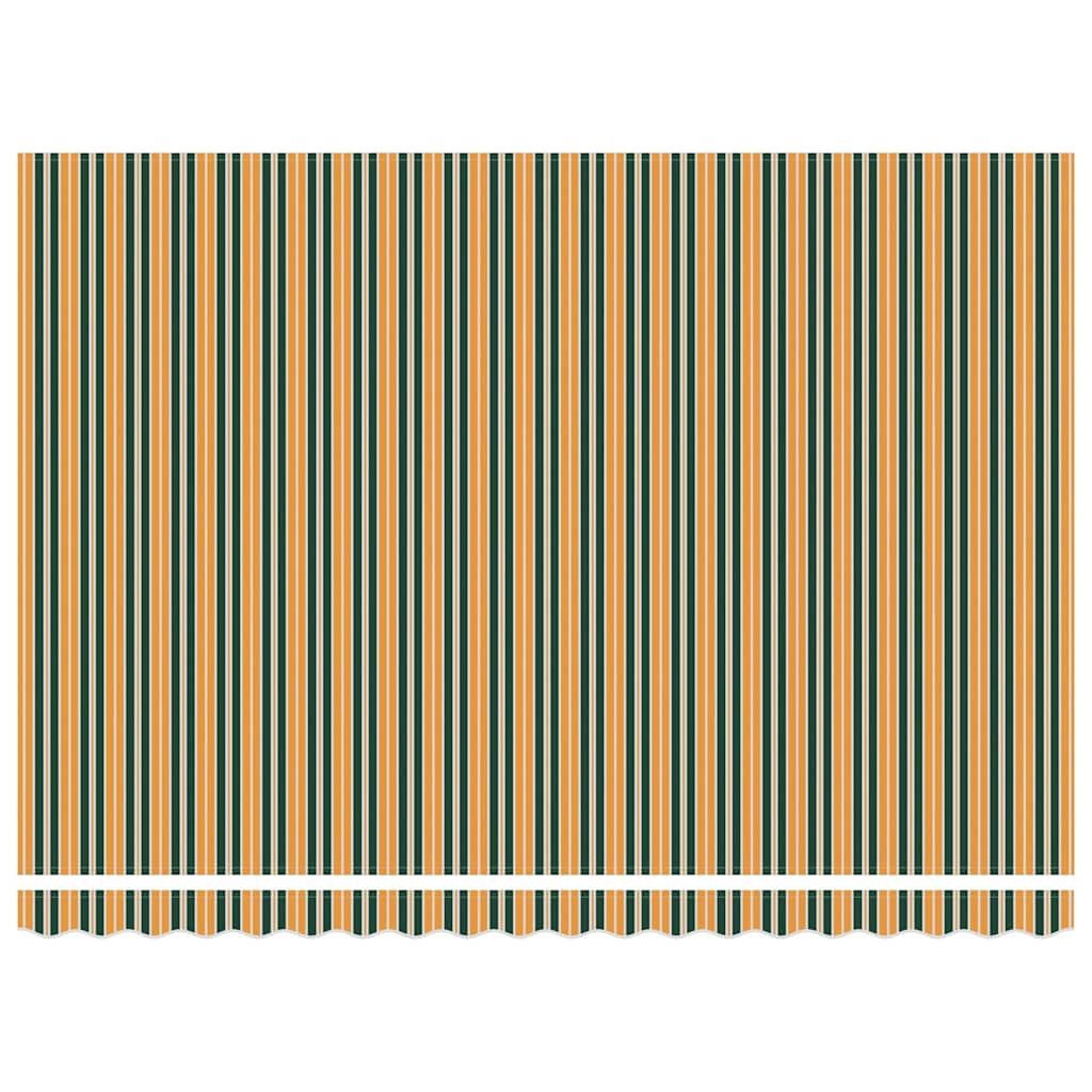 Awning Replacement Fabric Green and yellow 4.5 x 3.5 m