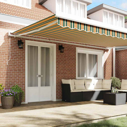 Awning Replacement Fabric Green and yellow 5 x 3 m Polyester