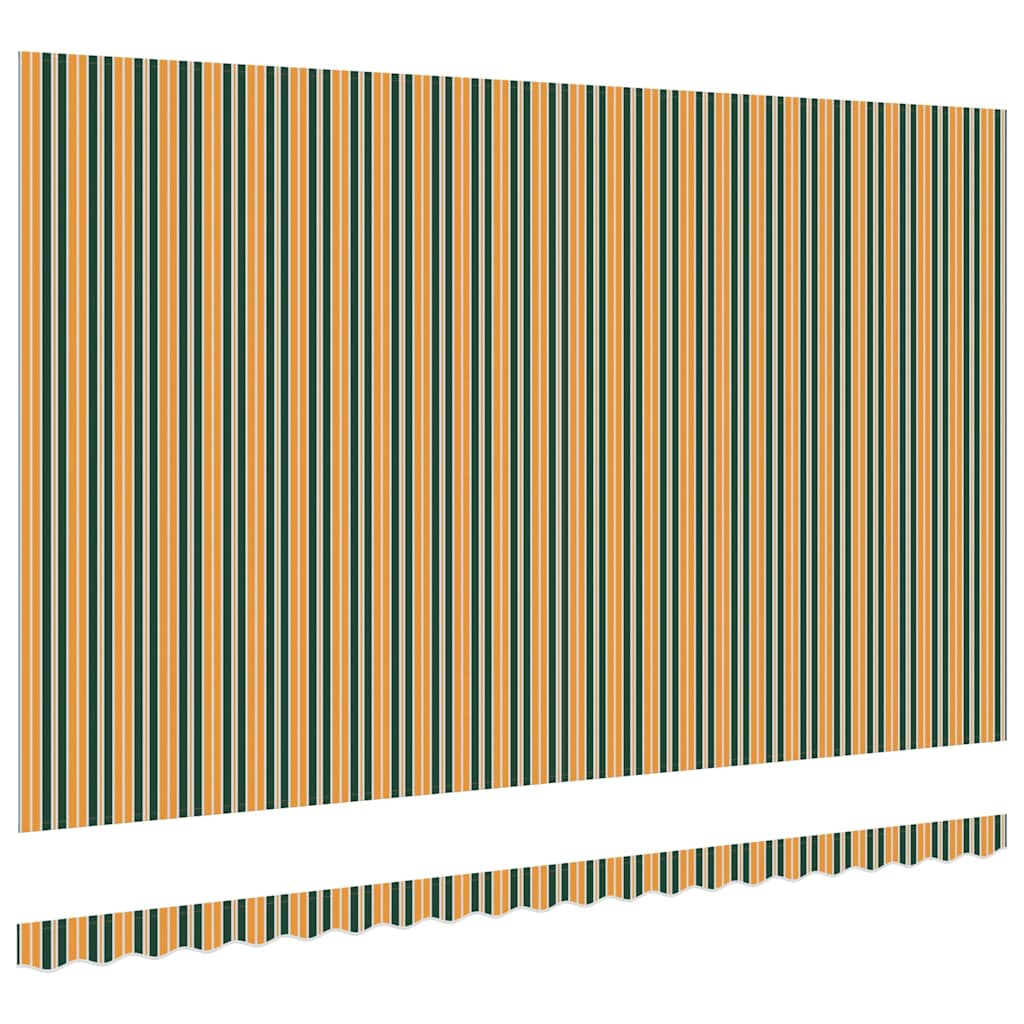 Awning Replacement Fabric Green and yellow 5 x 3 m Polyester