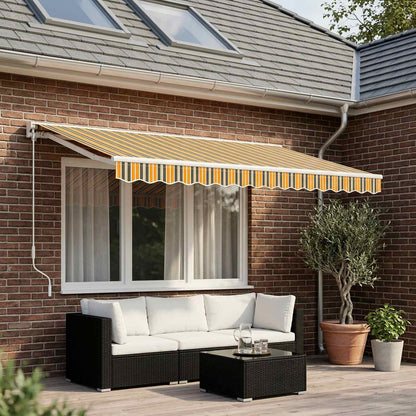 Awning Canopy Replacement for 6x3 m Green & Yellow Stripe