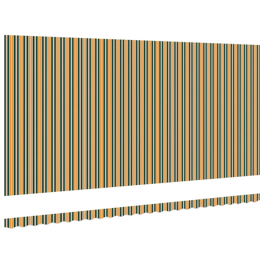 Awning Replacement Fabric Green and yellow 6 x 3 m Polyester