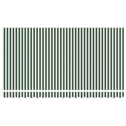 Awning Replacement Fabric Green and White 4 x 2 m Polyester