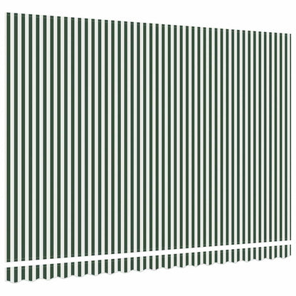 Awning Replacement Fabric Green and White 430 x 345 cm