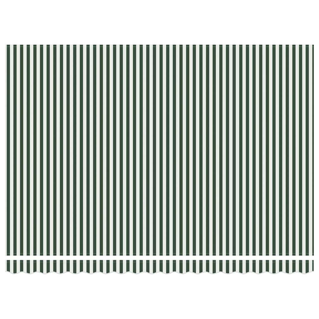 Awning Replacement Fabric Green and White 430 x 345 cm