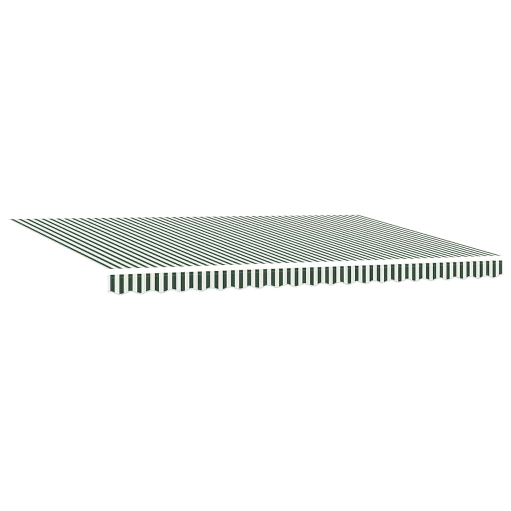 Awning Replacement Fabric Green and White 5 x 3 m Polyester