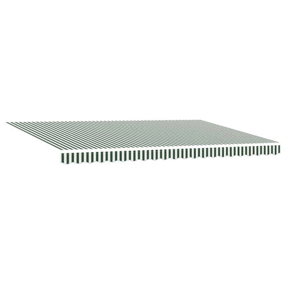 Awning Replacement Fabric Green and White 5 x 3 m Polyester
