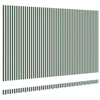 Awning Replacement Fabric Green and White 5 x 3 m Polyester