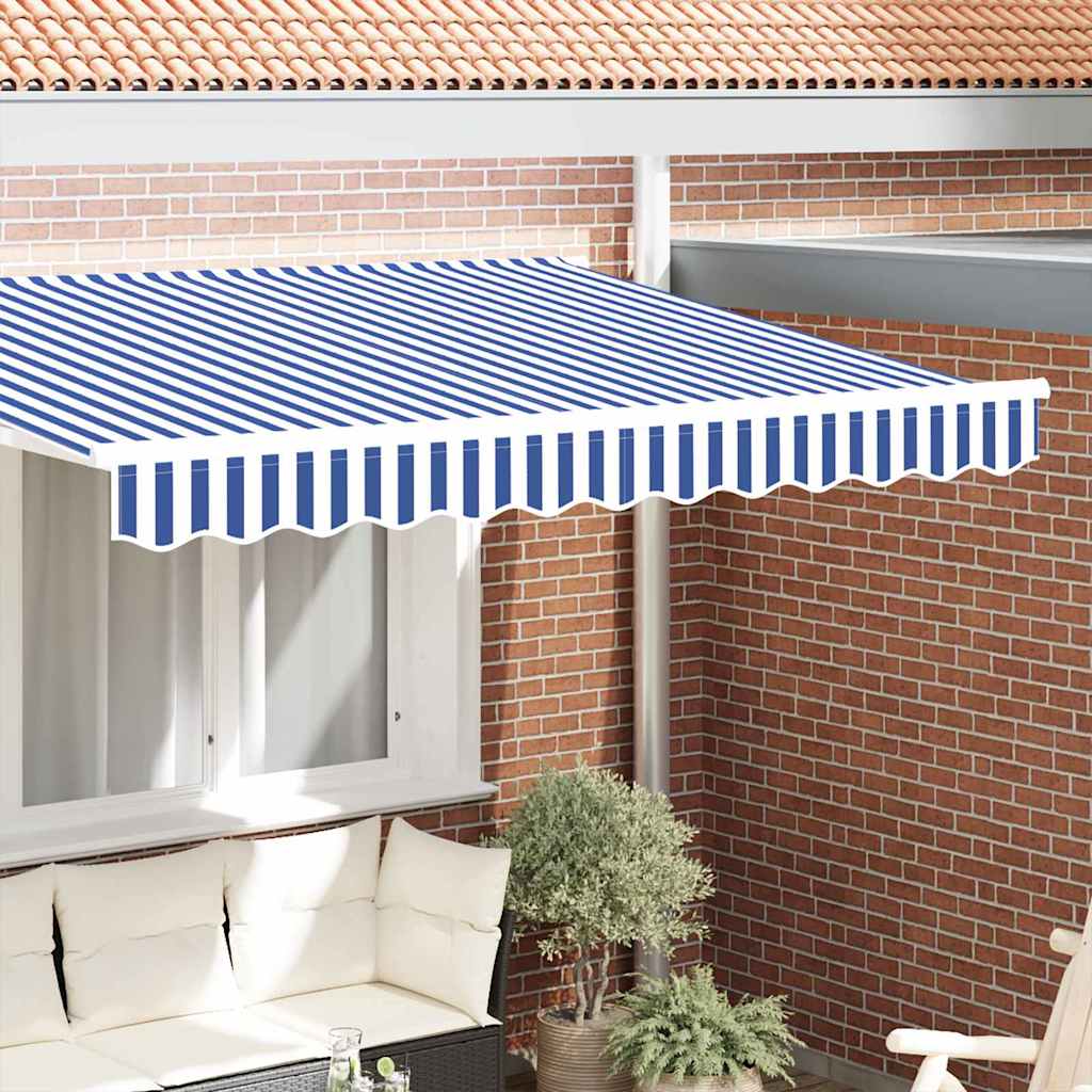 Awning Valance Replacement Blue and White 2.5 m Polyester