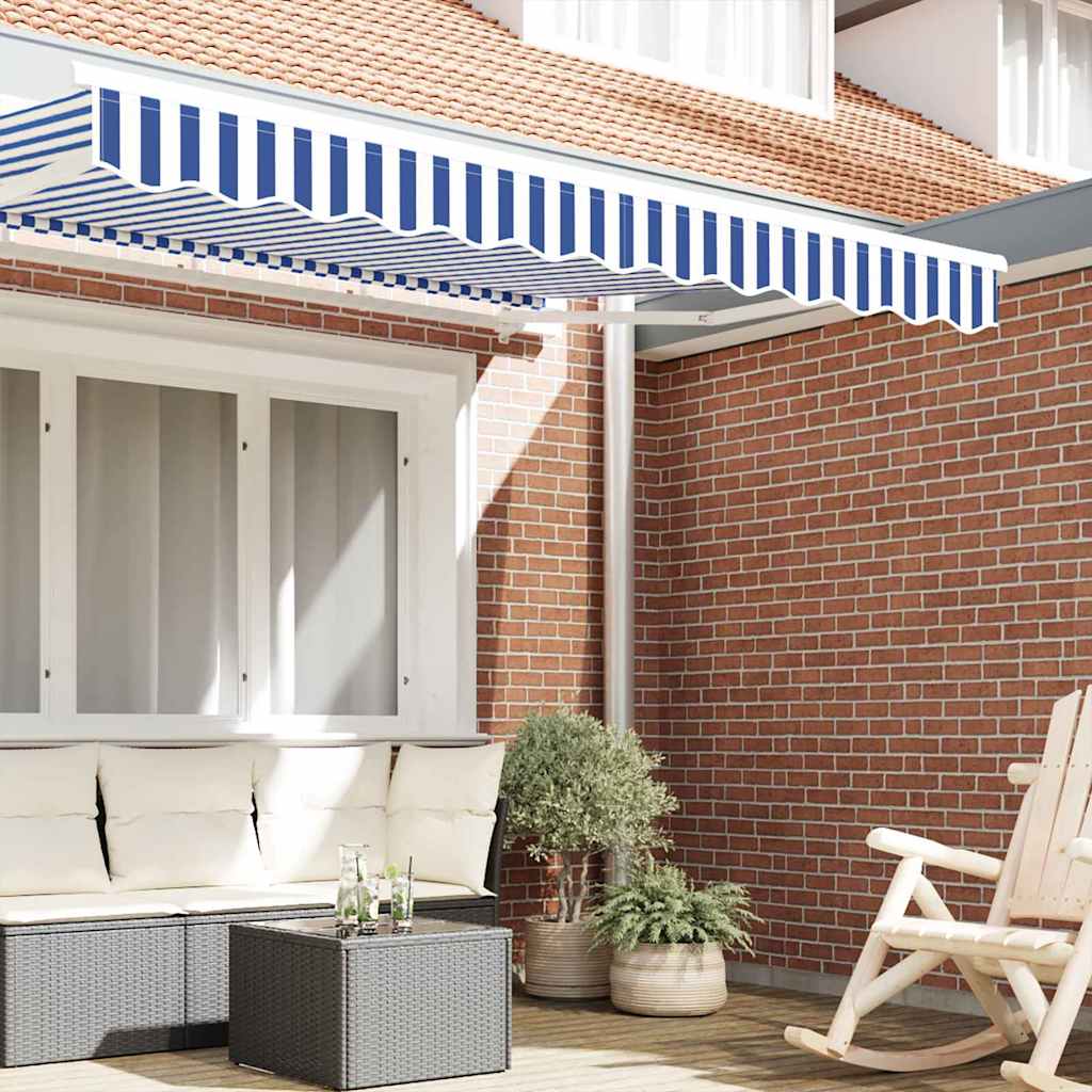 Awning Valance Replacement Blue and White 2.5 m Polyester