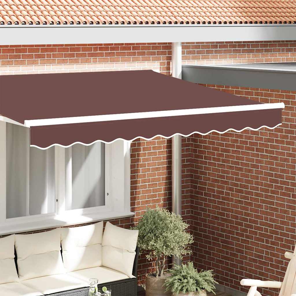 Awning Valance Replacement Brown Stripe 2.5 m Polyester