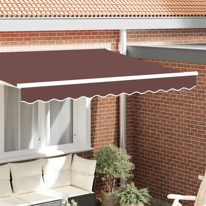 Awning Valance Replacement Brown Stripe 2.5 m Polyester