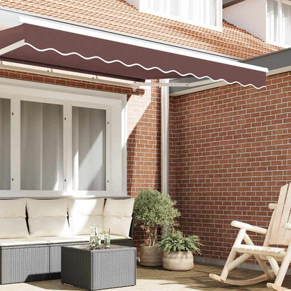 Awning Valance Replacement Brown Stripe 2.5 m Polyester