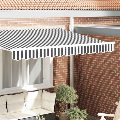 Awning Valance Replacement Anthracite and White 2.5 m Polyester