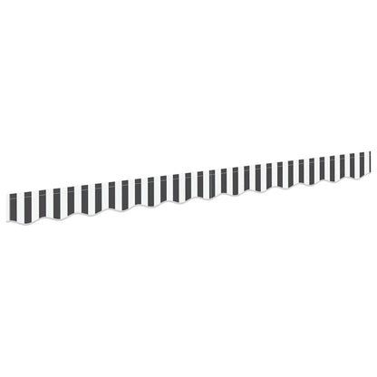 Awning Valance Replacement Anthracite and White 2.5 m Polyester