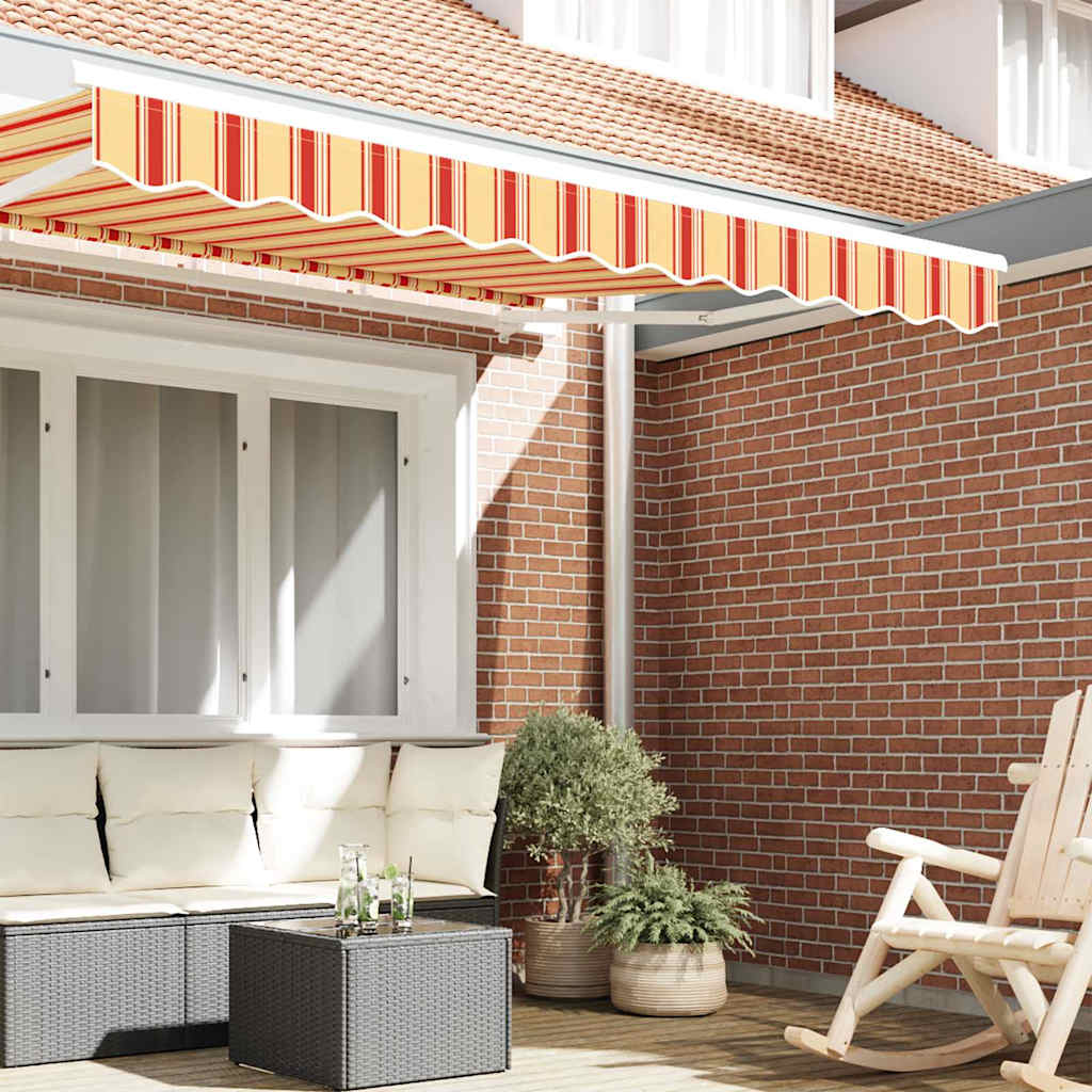 Awning Valance Replacement Yellow and Orange 2.5 m Polyester