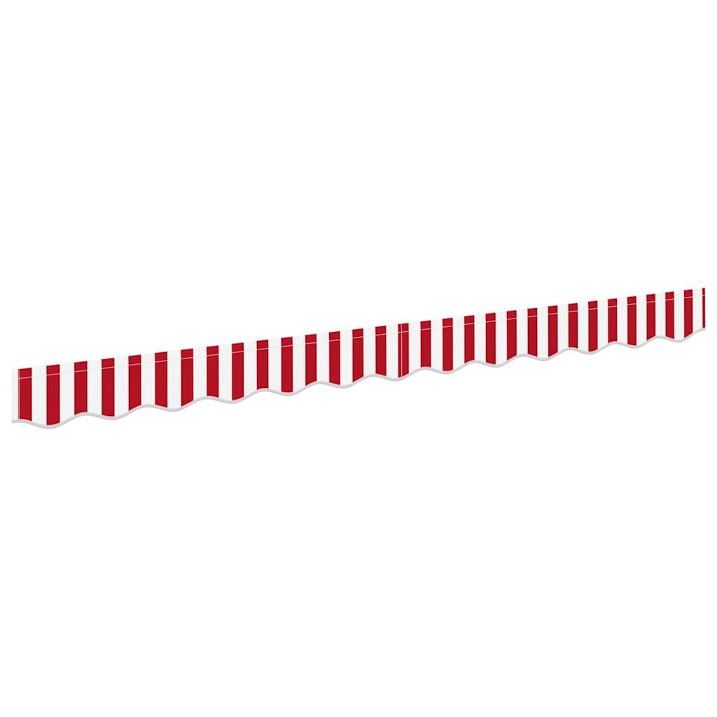 Awning Valance Replacement Red and White 2.5 m Polyester