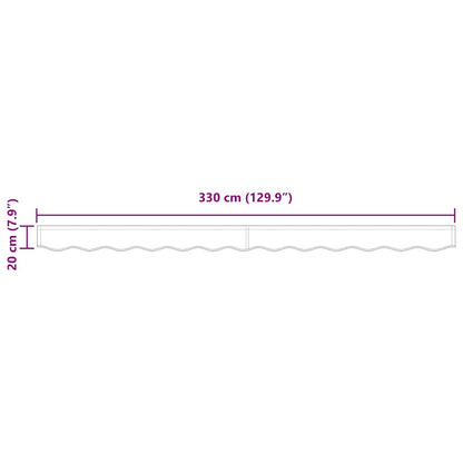 Awning Valance Replacement Beige 3.5 m Polyester