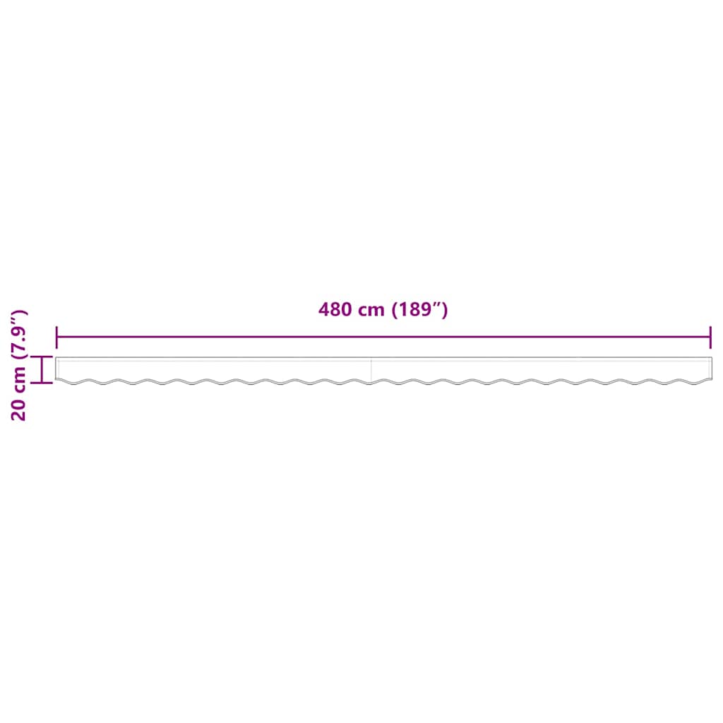 Awning Valance Replacement White 480 x 20 cm Polyester