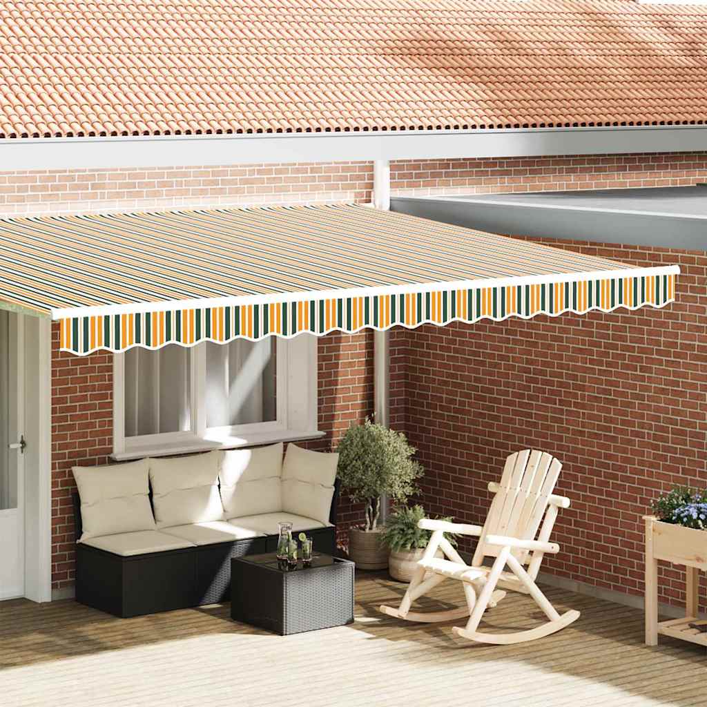 Awning Valance Replacement Green and yellow 4.5 m Polyester