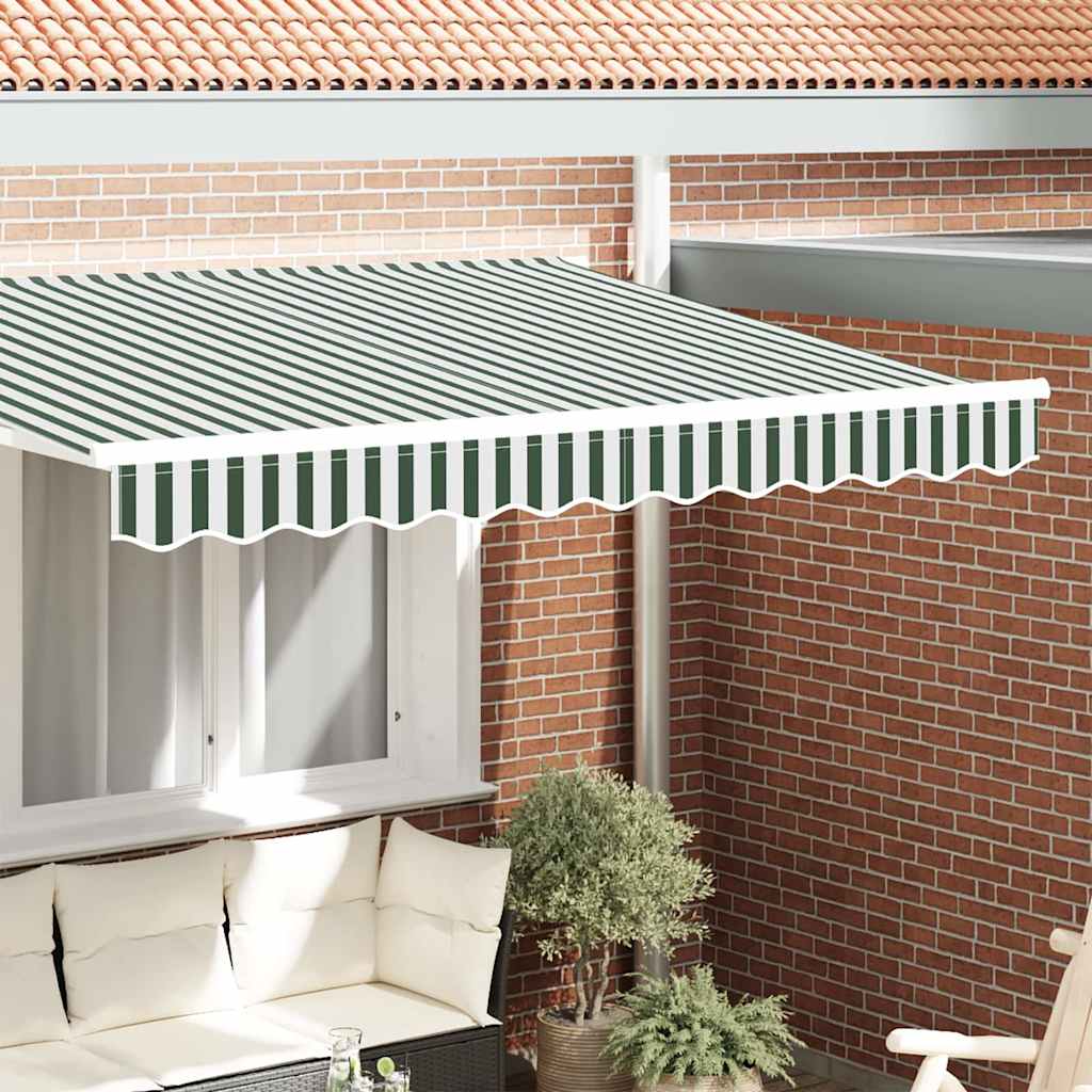 Awning Valance Replacement Green and White 3 m Polyester