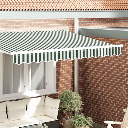Awning Valance Replacement Green and White 3 m Polyester