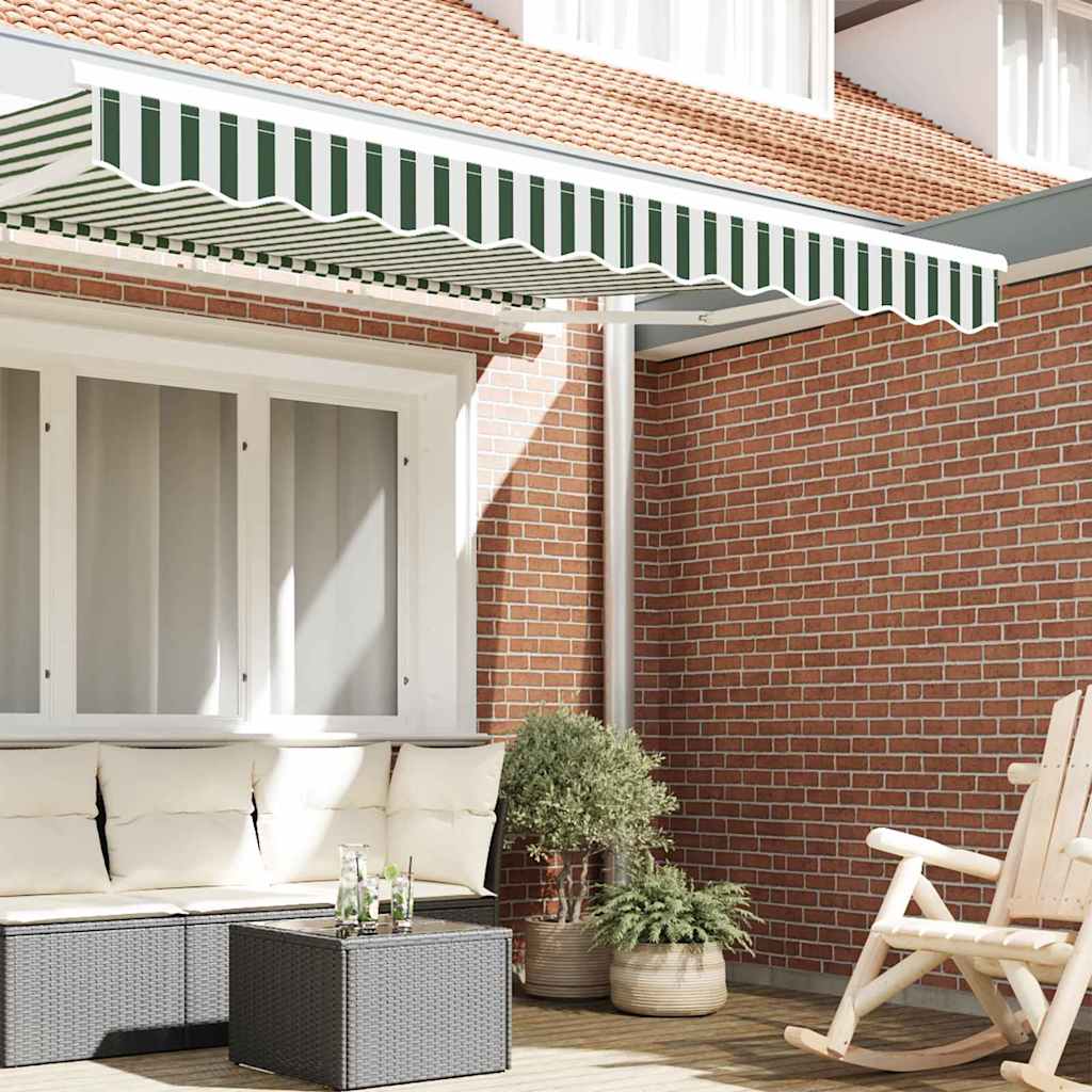 Awning Valance Replacement Green and White 3 m Polyester
