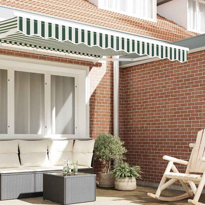 Awning Valance Replacement Green and White 3 m Polyester