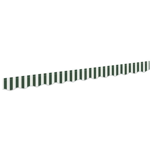 Awning Valance Replacement Green and White 3.5 m Polyester
