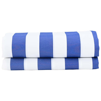Awning Replacement Fabric Blue and White 1000 x 160 cm