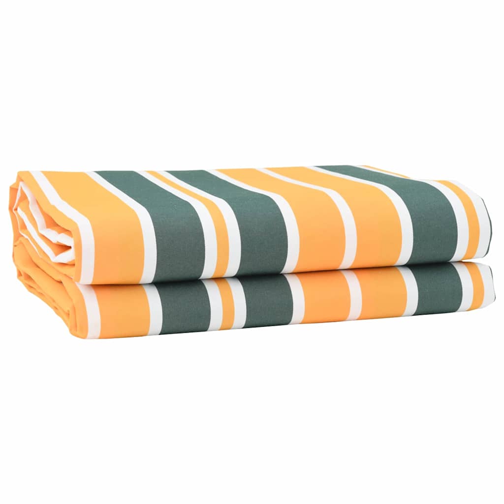 Awning Replacement Fabric Green and Yellow 1000 x 160 cm