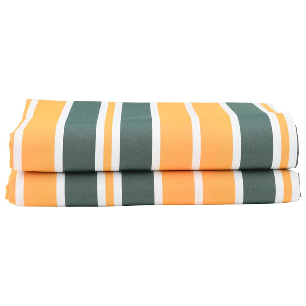 Awning Replacement Fabric Green and Yellow 1000 x 160 cm