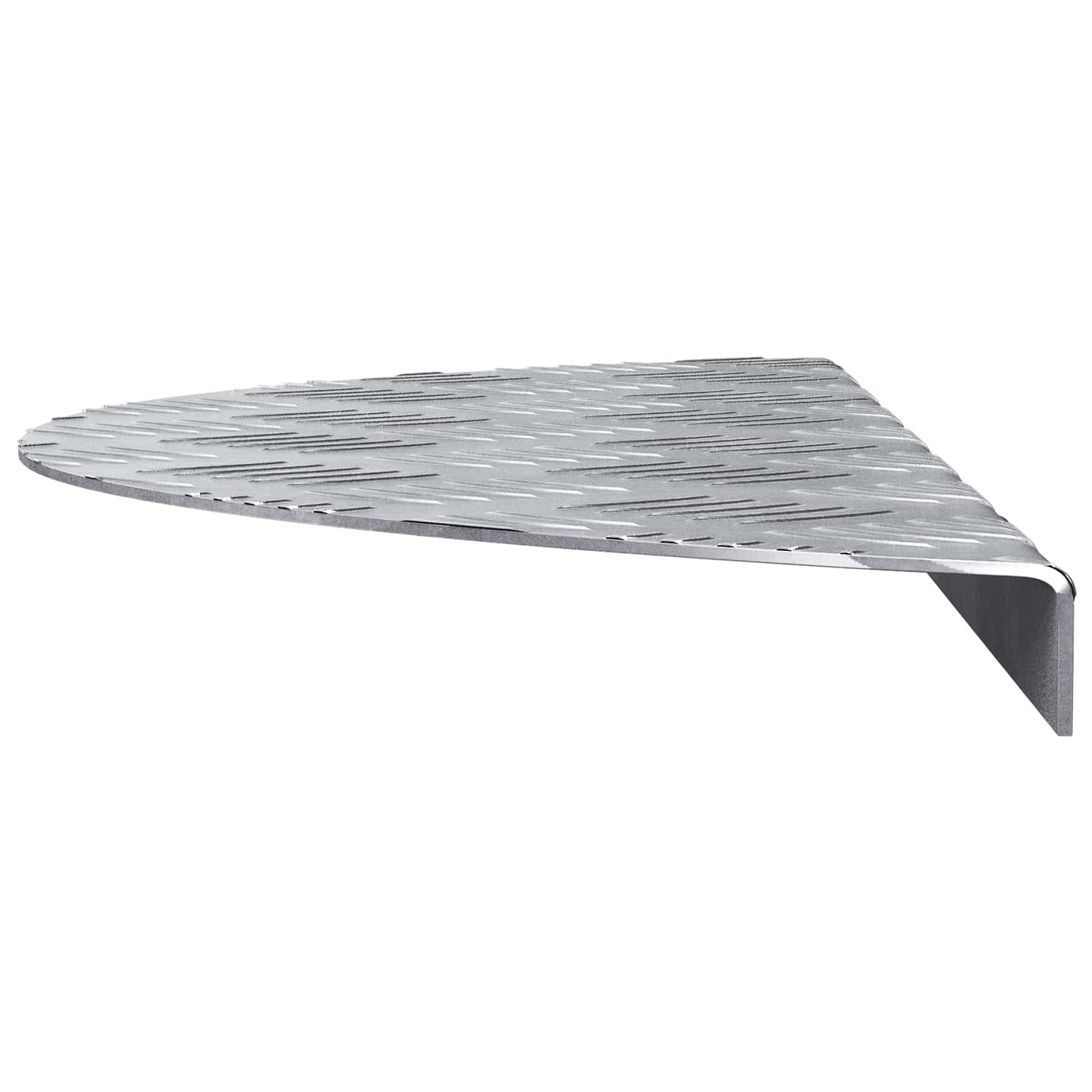 Stair Tread Crescent 5 pcs Silver 60 x 18 x 2.5 cm Aluminium