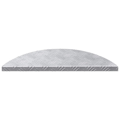 Stair Tread Crescent 10 pcs Silver 60 x 18 x 2.5 cm Aluminium