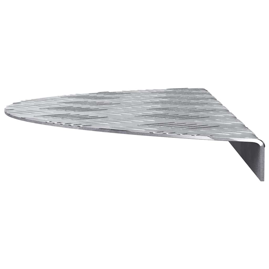 Stair Tread 15 pcs 60 x 18 x 2.5 cm Silver Aluminium Crescent