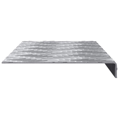 Stair Tread Rectangular 5 pcs Silver 60 x 18 x 2.5 cm Aluminium