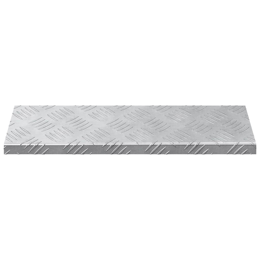 Stair Tread 10 pcs 60 x 18 x 2.5 cm Silver Aluminium
