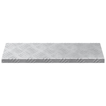 Stair Tread 10 pcs Silver 60 x 18 x 2.5 cm Aluminium