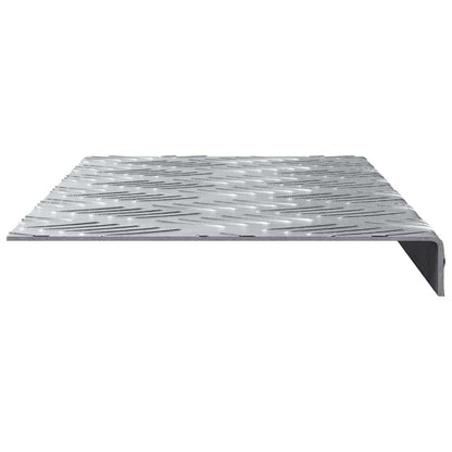 Stair Tread 10 pcs Silver 60 x 18 x 2.5 cm Aluminium