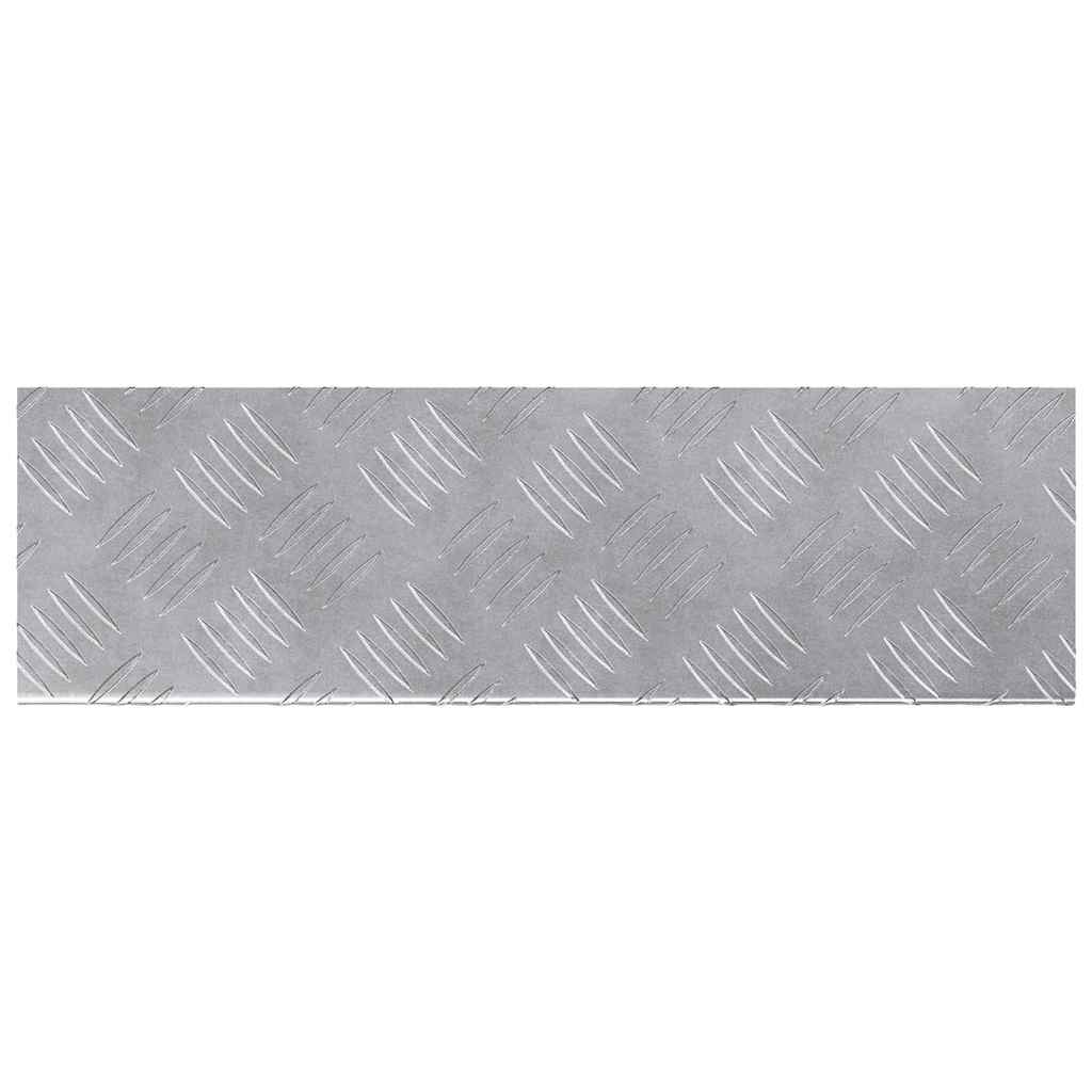 Stair Tread 10 pcs Silver 60 x 18 x 2.5 cm Aluminium