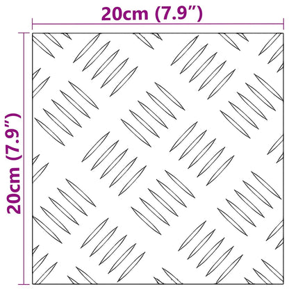 Stair Tread Square 4 pcs Silver 20 x 20 cm Aluminium