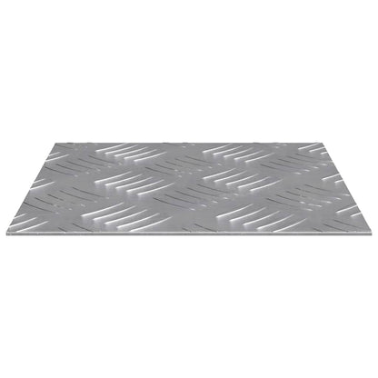 Stair Tread Square 2 pcs Silver 20 x 20 cm Aluminium