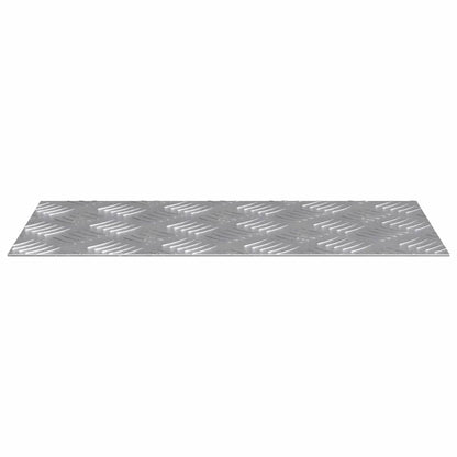 Stair Tread Rectangular 2 pcs Silver 40 x 20 cm Aluminium