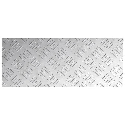 Stair Tread Rectangular 2 pcs Silver 50 x 20 cm Aluminium