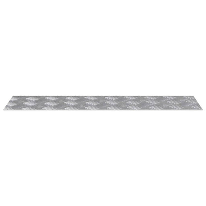 Stair Tread Rectangular 4 pcs Silver 70 x 20 cm Aluminium