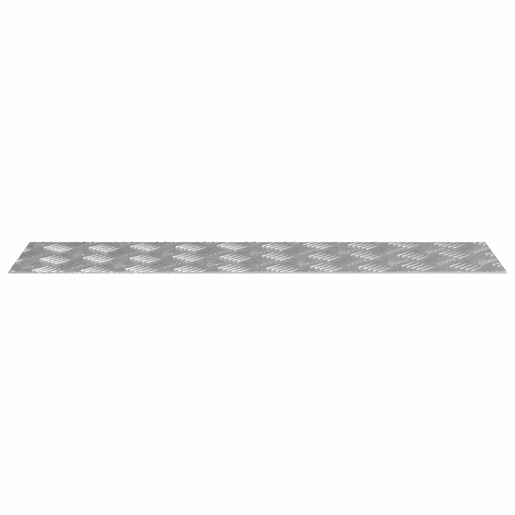 Stair Tread Rectangular 2 pcs Silver 80 x 20 cm Aluminium