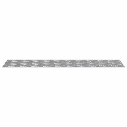 Stair Tread Rectangular 2 pcs Silver 80 x 20 cm Aluminium