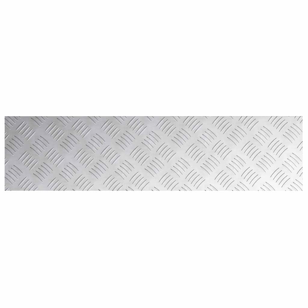 Stair Tread Rectangular 2 pcs Silver 80 x 20 cm Aluminium