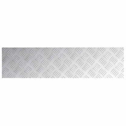 Stair Tread Rectangular 2 pcs Silver 80 x 20 cm Aluminium